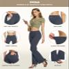 TSLA Women's Yoga & Dress Pants, Office Business Casual Work Slacks, Stretch Straight Leg/Bootcut Pants with 4 Pockets, Bootcut Charcoal, Medium view 4
