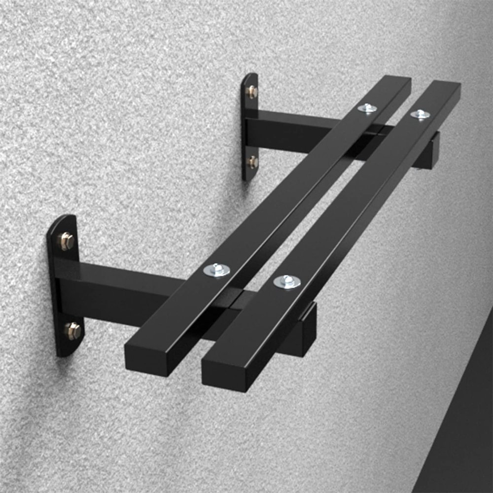AHDFY Heavy Duty Kettlebell Storage Rack, Wall Mount Kettle Bells Holder, Gym Organization for Kettlebells 8 10 12 16 20Kg, Stainless Steel, Matt Black, Save Space in Your Gym, 80 x 25 x 15cm