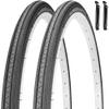 27 X 1 1/4 Bike Tire 27 Inch Road Bike Tires 32-630 Folding Bead Replacement Bicycle Tire Set (2 Tires No Tube) view 1