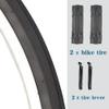 27 X 1 1/4 Bike Tire 27 Inch Road Bike Tires 32-630 Folding Bead Replacement Bicycle Tire Set (2 Tires No Tube) view 2