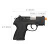 Bulldog Gas Blowback WE Tech Airsoft Pistol Full Metal Slide 300 FPS (Black) view 2