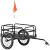 Aosom Bike Cargo Trailer Bike Wagon Bicycle Trailer with Suspension, Triple Safety Features, 16'' Wheels, 88 lbs Max Load view 1