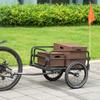 Aosom Bike Cargo Trailer Bike Wagon Bicycle Trailer with Suspension, Triple Safety Features, 16'' Wheels, 88 lbs Max Load view 2
