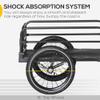 Aosom Bike Cargo Trailer Bike Wagon Bicycle Trailer with Suspension, Triple Safety Features, 16'' Wheels, 88 lbs Max Load view 3