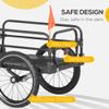 Aosom Bike Cargo Trailer Bike Wagon Bicycle Trailer with Suspension, Triple Safety Features, 16'' Wheels, 88 lbs Max Load view 4