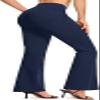 TSLA Women's Yoga & Dress Pants, Office Business Casual Work Slacks, Stretch Straight Leg/Bootcut Pants with 4 Pockets, Bootcut Navy, Small view 1