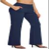 TSLA Women's Yoga & Dress Pants, Office Business Casual Work Slacks, Stretch Straight Leg/Bootcut Pants with 4 Pockets, Bootcut Navy, Small view 2