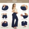 TSLA Women's Yoga & Dress Pants, Office Business Casual Work Slacks, Stretch Straight Leg/Bootcut Pants with 4 Pockets, Bootcut Navy, Small view 3