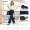 TSLA Women's Yoga & Dress Pants, Office Business Casual Work Slacks, Stretch Straight Leg/Bootcut Pants with 4 Pockets, Bootcut Navy, Small view 4