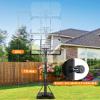 Basketball Hoop Goal with 44 Backboard &10ft Adjustable Height Portable Basketball System Stand Hoops Breakaway Rim W/Wheels for Adult Yard Indoor Outdoor Use view 2