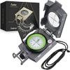 Anbte Compass Hiking Survival, IP65 Waterproof Metal Compass with Sighting Clinometer and Carry Bag, Multifunctional, Professional, for Camping Hunting Hiking Navigation Outdoor, Grey