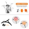 Odoland Camping Cookware Stove Carabiner Canister Stand Tripod and Stainless Steel Cup, Tank Bracket, Fork Spoon Kit for Backpacking, Outdoor Camping Hiking and Picnic,Orange view 4