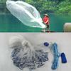 Fishing Net, 4.2M Hand Cast Fishing Net Spin Network Bait Fish Net w/Sinker Casting Net for Fishing Bait Wide Open Premium Throw Net Fishing Equipment view 1