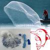 Fishing Net, 4.2M Hand Cast Fishing Net Spin Network Bait Fish Net w/Sinker Casting Net for Fishing Bait Wide Open Premium Throw Net Fishing Equipment view 2