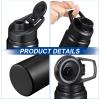 Mimorou 16 Pack Aluminum Water Bottles with Snap Lid Aluminum Reusable Sports Lightweight Leak Proof Water Bottles Bulk for Gym Hiking Cycling Sports Outdoor(20 oz) view 3