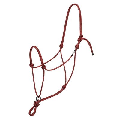Weaver Leather Silvertip Rope Halter Sliding Small Red/Black