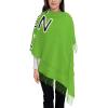 Personalized Women's Scarf Cashmere Shawl Add Your Own Logo/Design/Text Women's Cashmere Shawl Green view 3