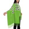 Personalized Women's Scarf Cashmere Shawl Add Your Own Logo/Design/Text Women's Cashmere Shawl Green view 4