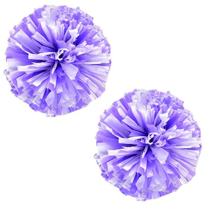 Charque 2 Pack Cheerleading Pom Poms with Four Finger Handle, Colorful Matte Matter Flowe Ball Cheer Poms for School Cheering Dance Team Cheerleading Uniform Accessories Kids Youth Adults Audience