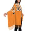 Personalized Women's Scarf Cashmere Shawl Add Your Own Logo/Design/Text Women's Cashmere Shawl Orange view 4