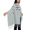 Personalized Women's Scarf Cashmere Shawl Add Your Own Logo/Design/Text Women's Cashmere Shawl Light Grey view 4