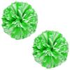Charque 2 Pack Cheerleading Pom Poms with Four Finger Handle, Colorful Matte Matter Flowe Ball Cheer Poms for School Cheering Dance Team Cheerleading Uniform Accessories Kids Youth Adults Audience view 1