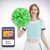 Charque 2 Pack Cheerleading Pom Poms with Four Finger Handle, Colorful Matte Matter Flowe Ball Cheer Poms for School Cheering Dance Team Cheerleading Uniform Accessories Kids Youth Adults Audience view 2