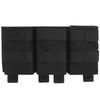 Triple Molle Mag Pouch 5.56 Tactical Open Top M4 M16 Magazine Holder Carrier with Quick Release Magazine Pouch Insert BK view 1