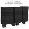 Triple Molle Mag Pouch 5.56 Tactical Open Top M4 M16 Magazine Holder Carrier with Quick Release Magazine Pouch Insert BK view 4