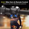 Antfire 4 Pcs Bike Turn Signals Front and Rear, USB Rechargeable Bicycle Turn Signals with Bike Horn, Wireless Waterproof Rear Bike Light with 120 DB Horn for Road Bicycle, Ebike, Scooter view 3