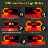 Antfire 4 Pcs Bike Turn Signals Front and Rear, USB Rechargeable Bicycle Turn Signals with Bike Horn, Wireless Waterproof Rear Bike Light with 120 DB Horn for Road Bicycle, Ebike, Scooter view 4