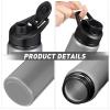 Mimorou 16 Pack Aluminum Water Bottles with Snap Lid Aluminum Reusable Sports Lightweight Leak Proof Water Bottles Bulk for Gym Hiking Cycling Sports Outdoor(17 oz) view 3