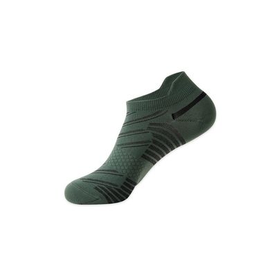 BAN.P Running Socks Men/Women Outdoor Athletic Cycling Cotton Thin Breathable Fitness Compression Short Low Cut Ankle Socks (Color : Dark Green, Size : US 6-12 EU37-44)