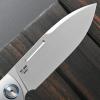Sitivien ST995 Folding Knife,Handmade M390 Pearlescent Polishing Blade Titanium & Carbon Fiber Handle EDC Tool Knife for Outdoor Camping, Hiking, Survival(Gray) view 4
