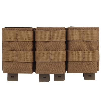 Triple Molle Mag Pouch 5.56 Tactical Open Top M4 M16 Magazine Holder Carrier with Quick Release Magazine Pouch Insert CB