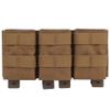 Triple Molle Mag Pouch 5.56 Tactical Open Top M4 M16 Magazine Holder Carrier with Quick Release Magazine Pouch Insert CB view 1