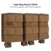 Triple Molle Mag Pouch 5.56 Tactical Open Top M4 M16 Magazine Holder Carrier with Quick Release Magazine Pouch Insert CB view 4