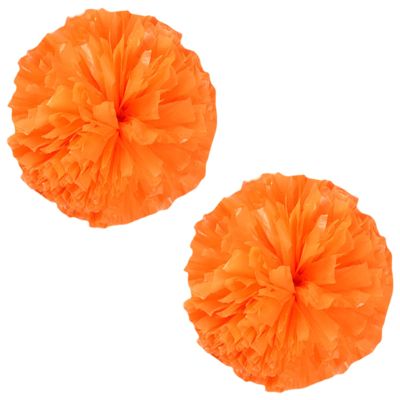 Charque 2 Pack Cheerleading Pom Poms with Four Finger Handle, Colorful Matte Matter Flowe Ball Cheer Poms for School Cheering Dance Team Cheerleading Uniform Accessories Kids Youth Adults Audience
