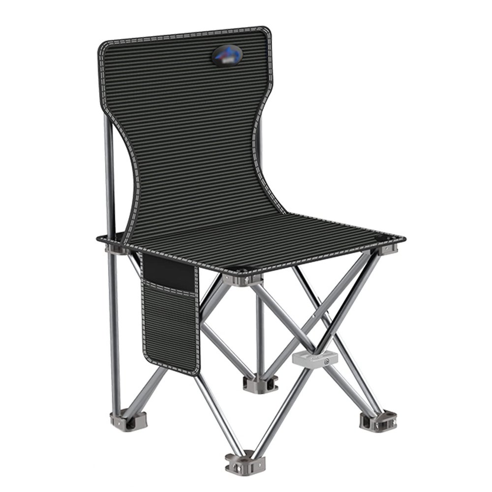 Outdoor Folding Camping Chairs,Portable Fishing Chair,Heavy Duty Supports 550 Lbs,With Ground Bracket, Bait Tray And Connector,for Beach, Fishing, Picnics, Hiking ( Size : 16.5*16.5*27.5inch )