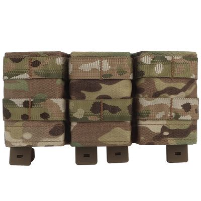 Triple Molle Mag Pouch 5.56 Tactical Open Top M4 M16 Magazine Holder Carrier with Quick Release Magazine Pouch Insert CP