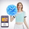 Charque 2 Pack Cheerleading Pom Poms with Four Finger Handle, Colorful Matte Matter Flowe Ball Cheer Poms for School Cheering Dance Team Cheerleading Uniform Accessories Kids Youth Adults Audience view 2