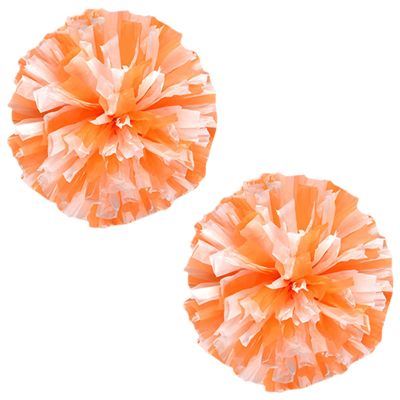 Charque 2 Pack Cheerleading Pom Poms with Four Finger Handle, Colorful Matte Matter Flowe Ball Cheer Poms for School Cheering Dance Team Cheerleading Uniform Accessories Kids Youth Adults Audience