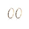 60mm Exaggerate Leopard Leather Round Hoop Earrings Dangle Cheetah Print Circle for Women Statement Personality Animal Jewelry-60CM view 1