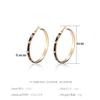 60mm Exaggerate Leopard Leather Round Hoop Earrings Dangle Cheetah Print Circle for Women Statement Personality Animal Jewelry-60CM view 3