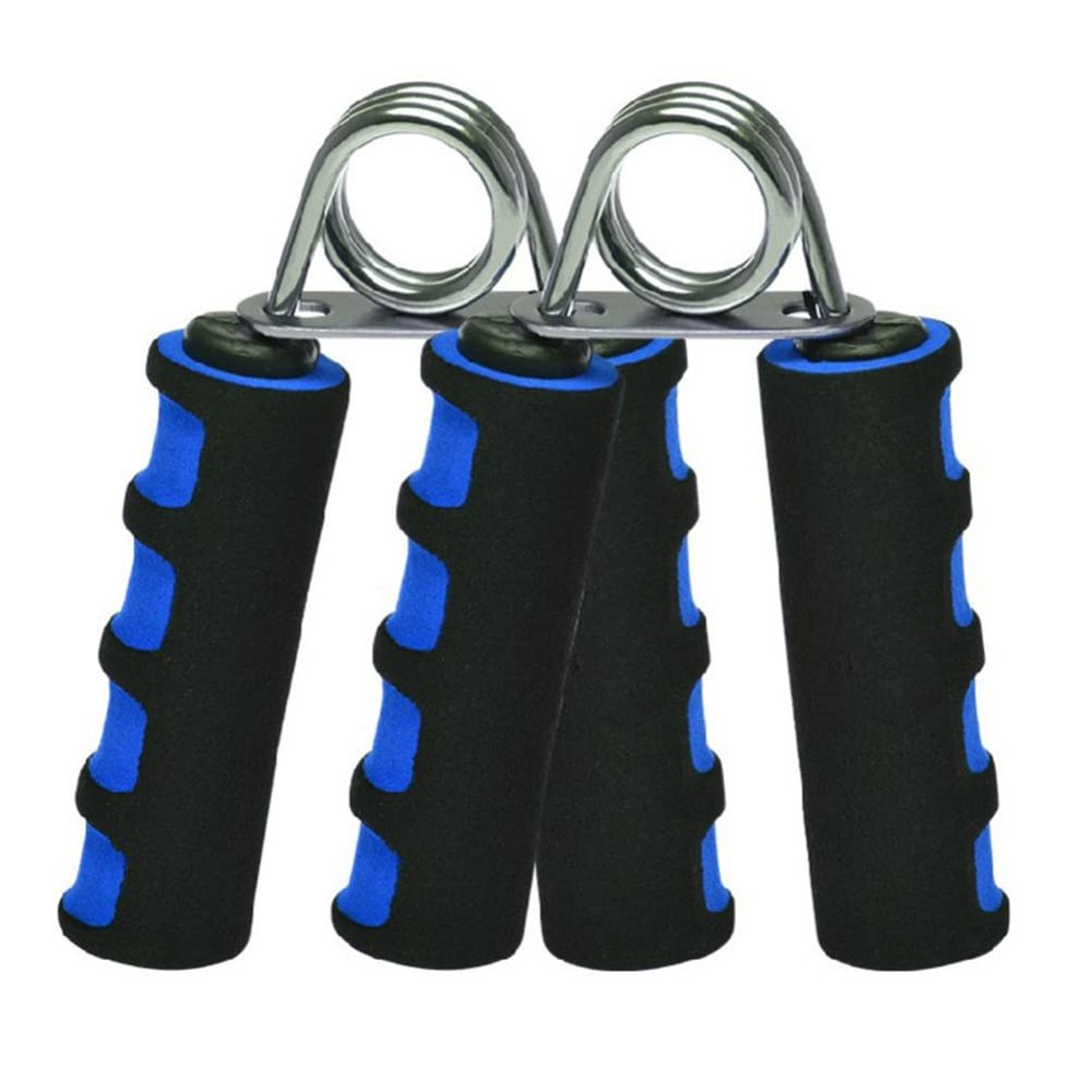 DECHOUS Hand Strength Exercise Tool Heavy Grip Wrist Trainer for Men Hand Grippers Knurled Aluminum Handles (blue)