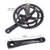 BOLANY 170mm Bike Crankset Hollow Integrated Double Speed Round Chainring 130BCD 8S/9S Fit for Road Bike with Bottom Bracket 39/53T Chainring view 2
