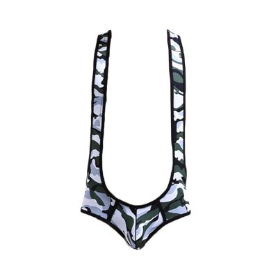 Maiyifu-GJ Men's Sexy Jockstrap Leotard Underwear Stretch Wrestling Singlet Bodysuit Suspender Jumpsuit Swimsuit Mankini (White,Small)