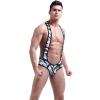 Maiyifu-GJ Men's Sexy Jockstrap Leotard Underwear Stretch Wrestling Singlet Bodysuit Suspender Jumpsuit Swimsuit Mankini (White,Small) view 3
