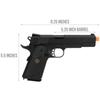 WE Tech 1911 Full Metal MEU Airsoft Gas Blowback Airsoft Pistol (Picatinny Rail/No Picatinny Rail) view 2
