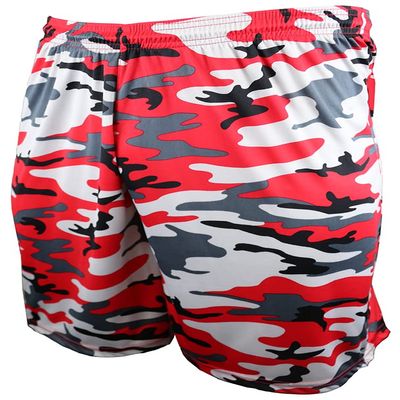 Epic Boy's 9" & 6" Pro Blade Single Layer (Camo Print) Red Basketball Shorts M